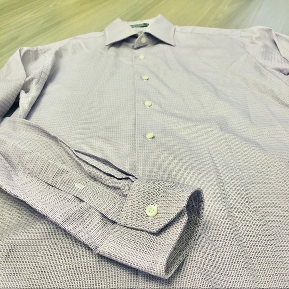 Harry Rosen Dress Shirt Lavender 16R - Picture 3 of 5